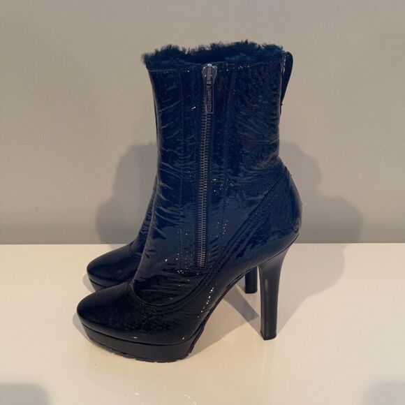 Jimmy Choo Black Patent Trixie Booties - Picture 2 of 8